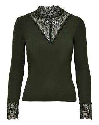 Tilde High Neck Lace Bluse